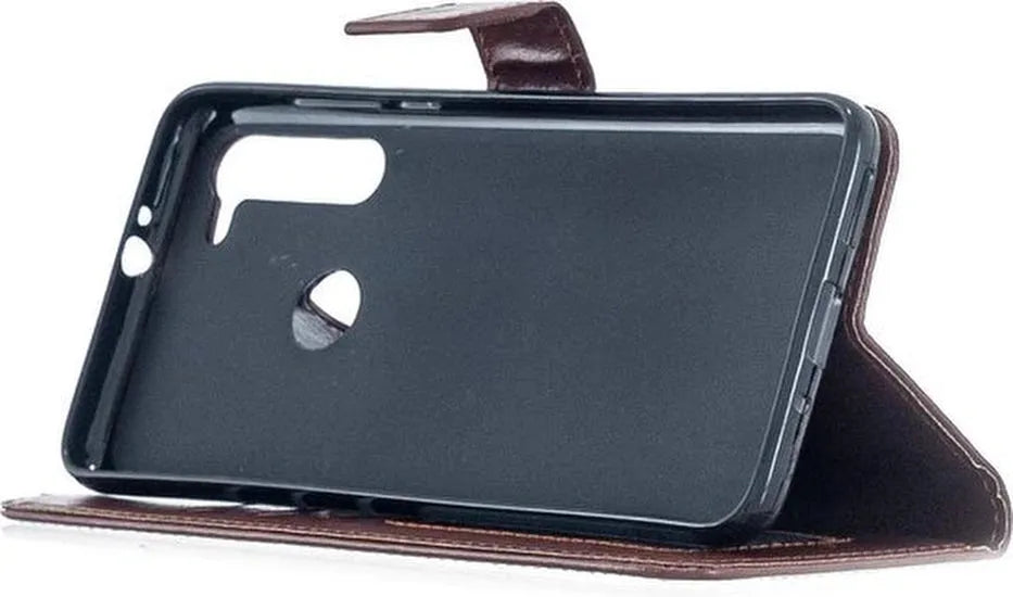 Motorola Moto One Fusion Plus Hoesjes – Portemonnee Book Case – Pasjeshouder – Magneetsluiting – Bruin-Ilumina Benelux