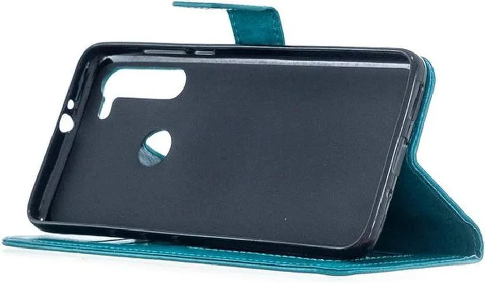 Motorola Moto One Fusion Plus Hoesjes – Portemonnee Book Case – Pasjeshouder – Magneetsluiting – Turquoise-Ilumina Benelux