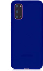 Liquid Silicone hoesje Geschikt voor: Samsung Galaxy A41 Soft Touch Flexible - Blauw Azuur