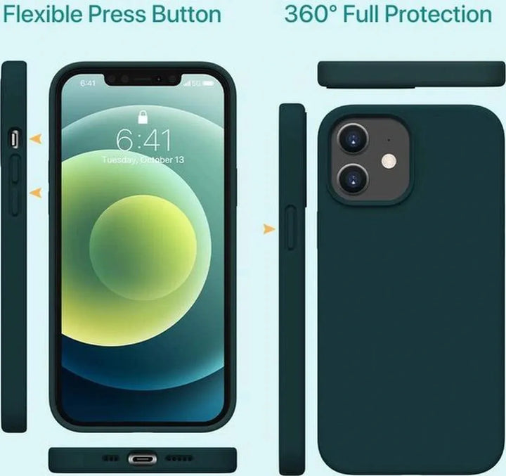 iPhone 11 Hoesjes – Liquid Silicone Backcover – Flexibel TPU – Schokbestendig – Groen-Ilumina Benelux