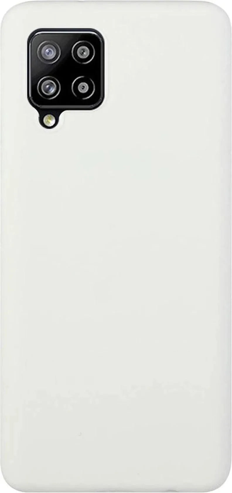 Samsung Galaxy A12 Hoesjes – Liquid Siliconen Backcover – Soft Touch – Flexibel – Wit-Ilumina Benelux