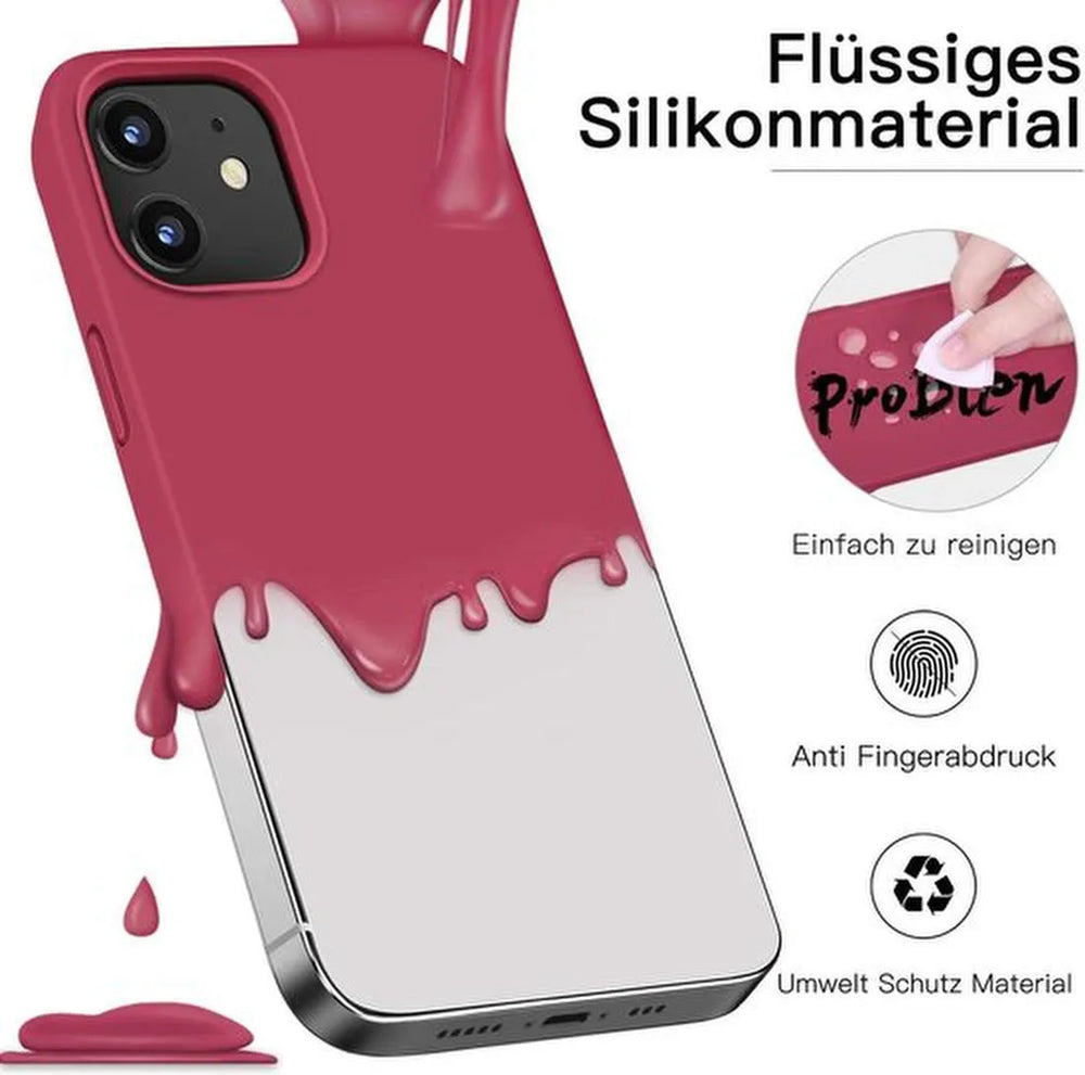 iPhone 12 Pro Max Hoesjes – Soft Touch Liquid Silicone Backcover – Flexibele TPU Cover – Inclusief Screenprotector – Roze-Ilumina Benelux