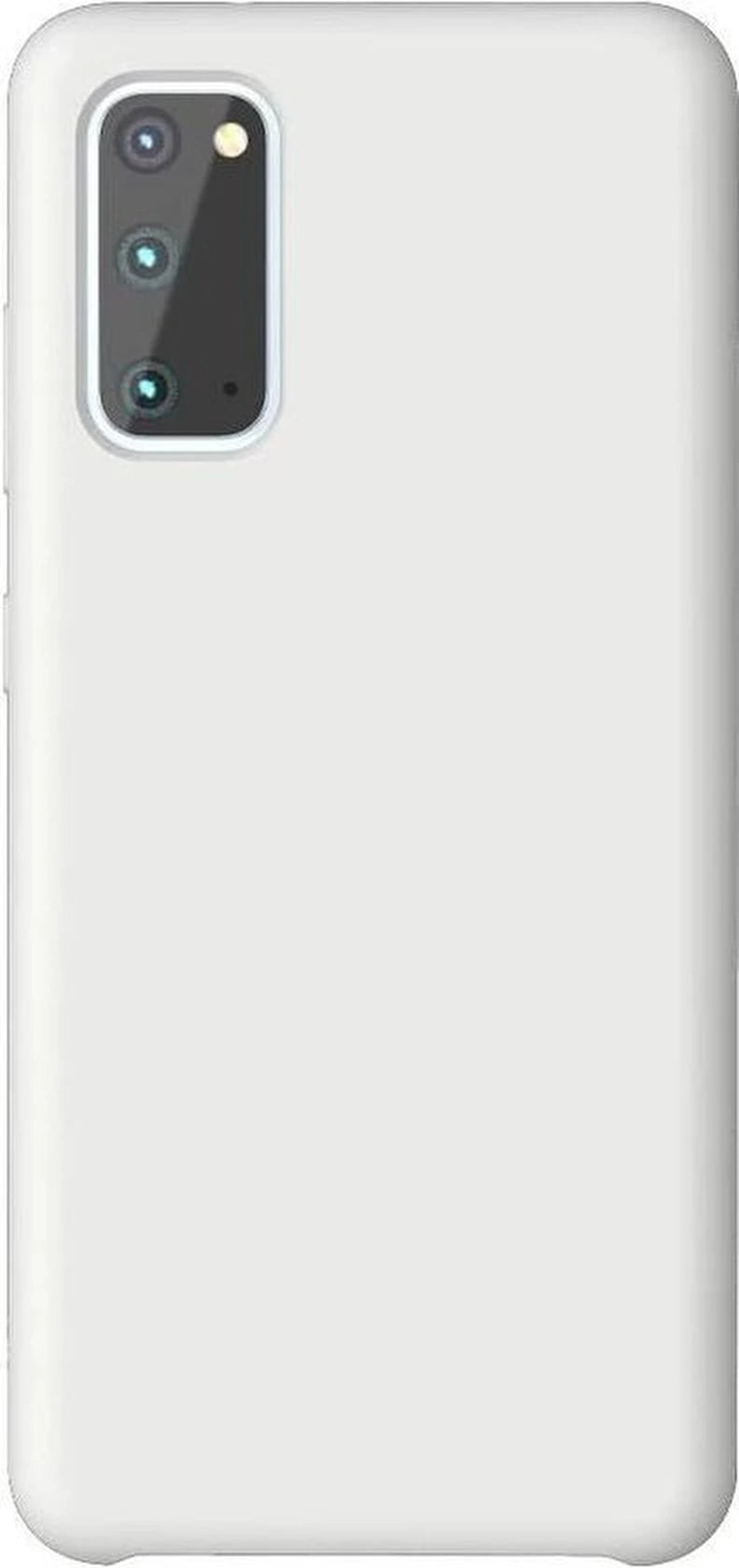 Liquid Silicone hoesje Geschikt voor: Samsung Galaxy A71 Soft Touch Flexible - Wit