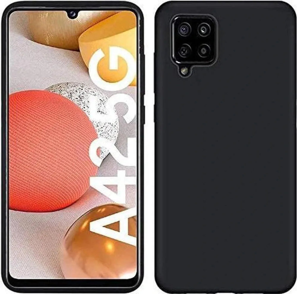 Samsung Galaxy A42 5G Hoesjes – Liquid Siliconen Backcover – Soft Touch – Flexibel – Zwart-Ilumina Benelux