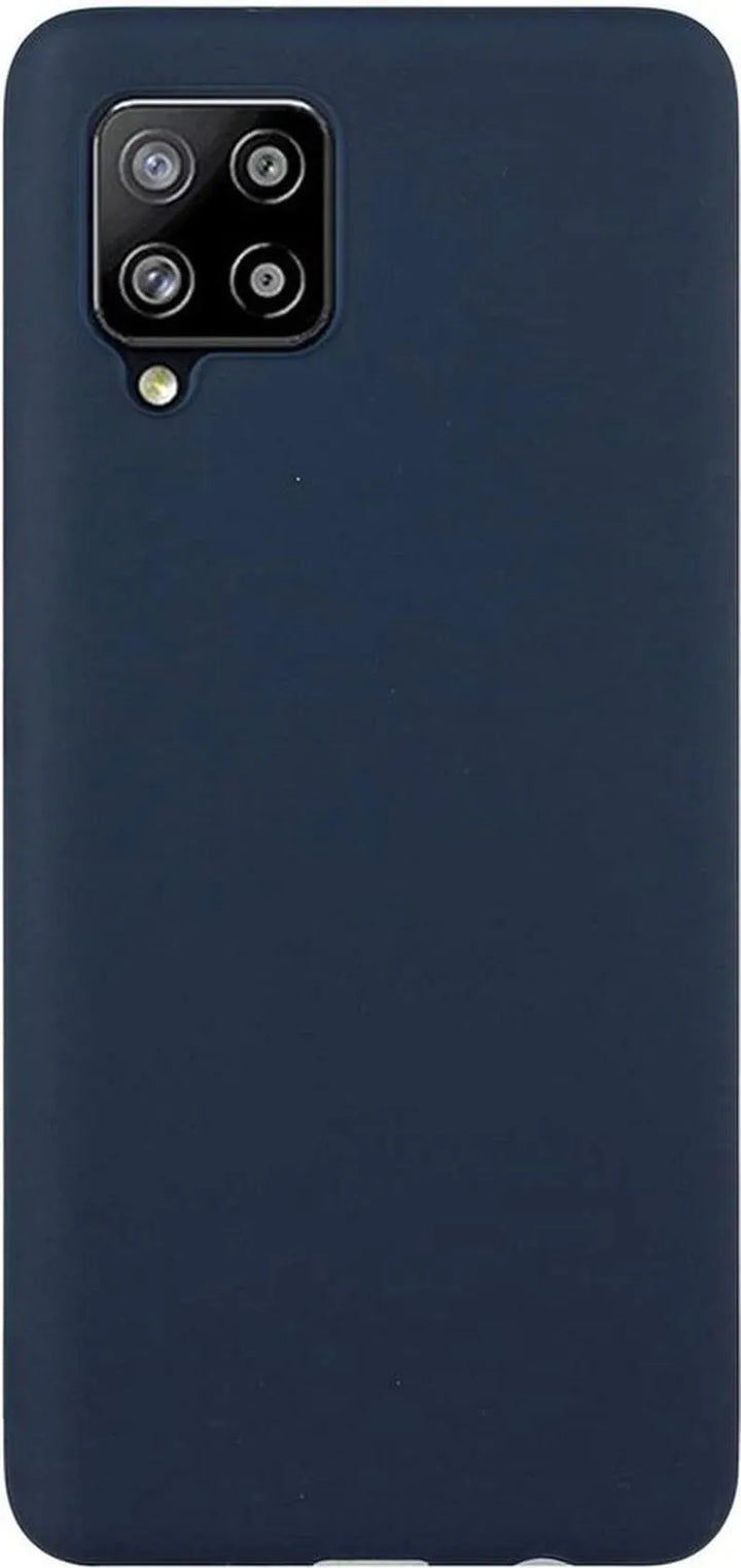 Samsung Galaxy A12 Hoesjes – Liquid Siliconen Backcover – Soft Touch – Flexibel – Oxford Blauw-Ilumina Benelux