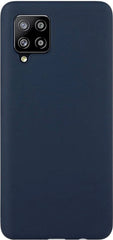 Samsung Galaxy A12 Hoesjes – Liquid Siliconen Backcover – Soft Touch – Flexibel – Oxford Blauw
