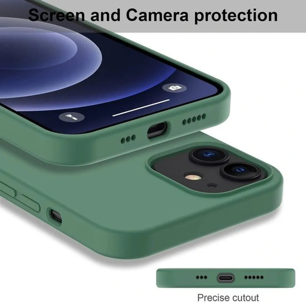 iPhone 11 Hoesjes – Soft Touch Liquid Silicone Backcover – Flexibele TPU – Inclusief Screenprotector – Groen-Ilumina Benelux