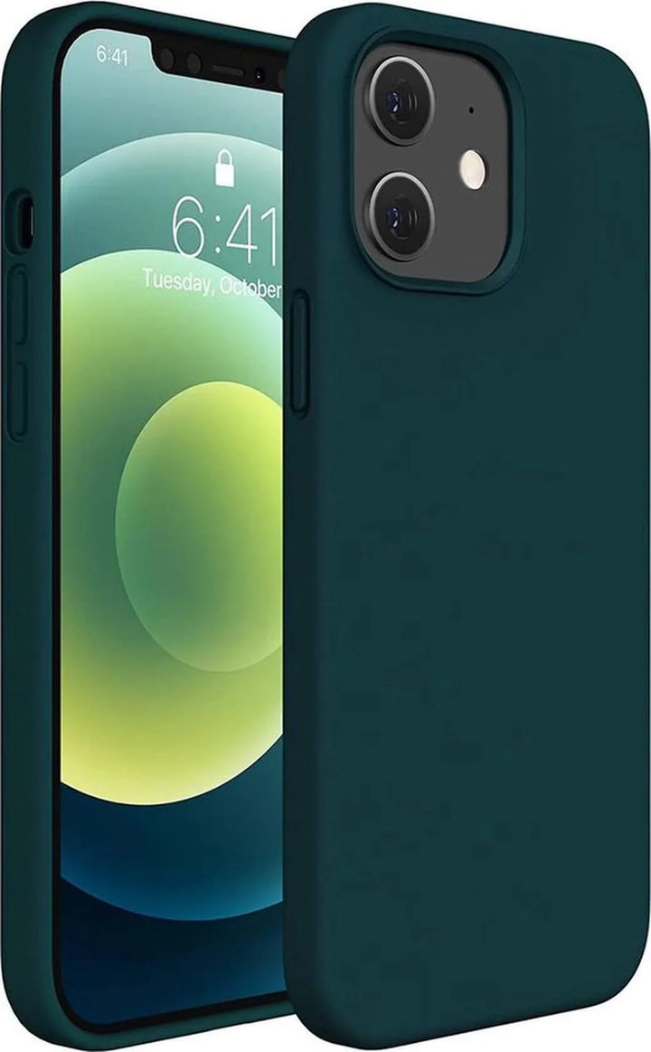 iPhone 12 Pro Max Hoesjes – Liquid Siliconen Backcover – Flexibel TPU – Schokbestendig – Groen-Ilumina Benelux