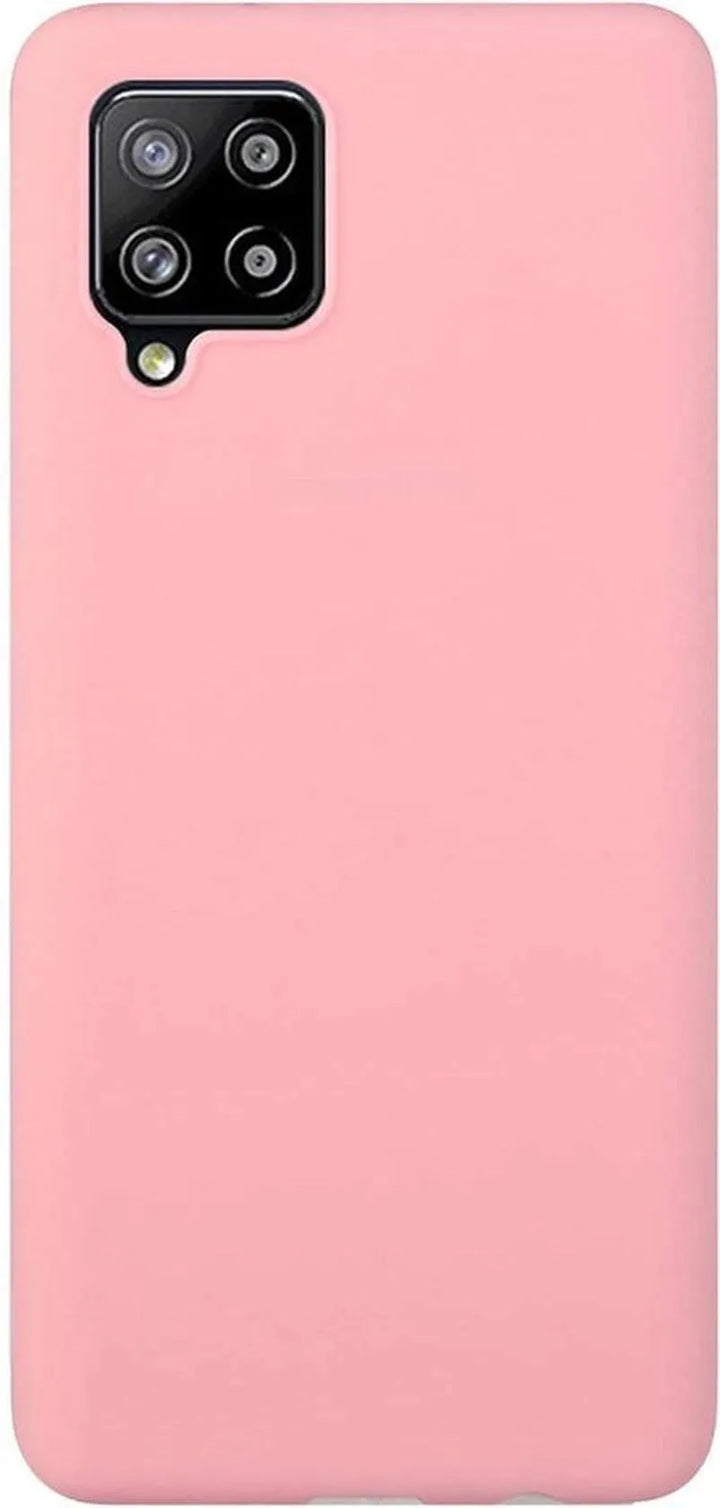 Samsung Galaxy A12 Hoesjes – Liquid Siliconen Backcover – Soft Touch – Flexibel – Lichtroze-Ilumina Benelux