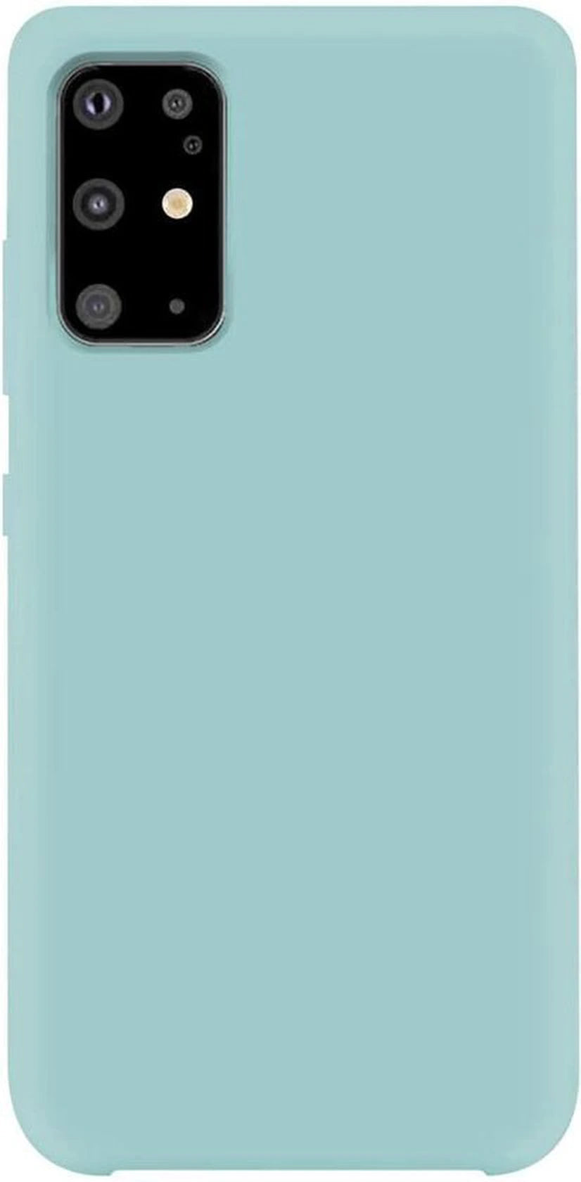 Liquid Silicone hoesje Geschikt voor: Samsung Galaxy A12 Soft Touch Flexible - Mist Blauw