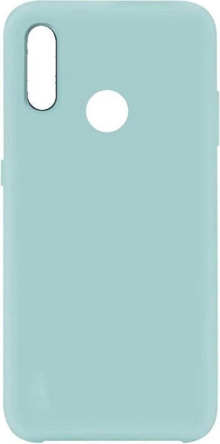 Liquid Silicone hoesje Geschikt voor: Samsung Galaxy A10S Soft Touch Flexible - Mist Blauw