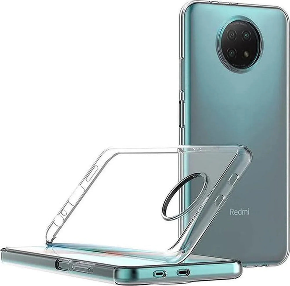 Xiaomi Redmi Note 9T Hoesjes – Transparante Siliconen Backcover – 2 Pack Screenprotector Gehard Glas – Anti Kras-Ilumina Benelux