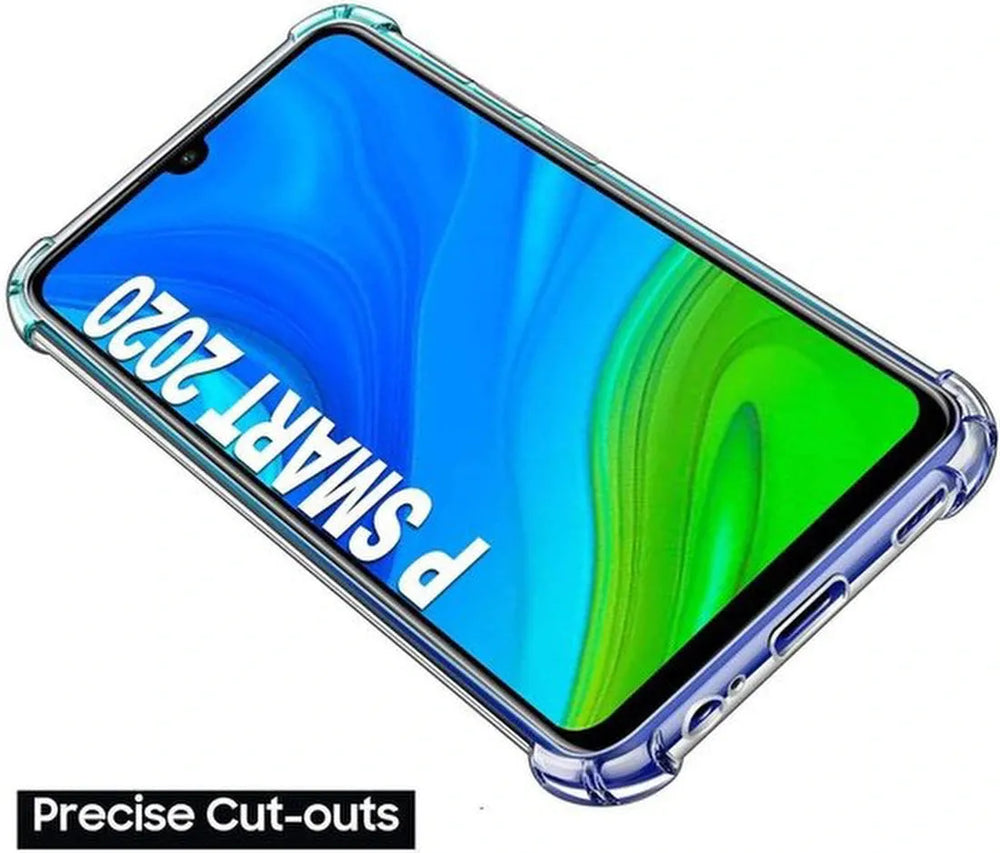 Huawei P Smart 2020 Hoesjes – Siliconen Backcover – Schokbestendig – Transparant – Incl. 2x Screenprotector-Ilumina Benelux