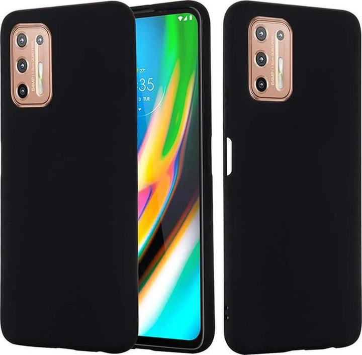Motorola Moto G9 Plus Hoesjes – Siliconen Backcover – Soft Silicone – Schokbestendig – Zwart-Ilumina Benelux