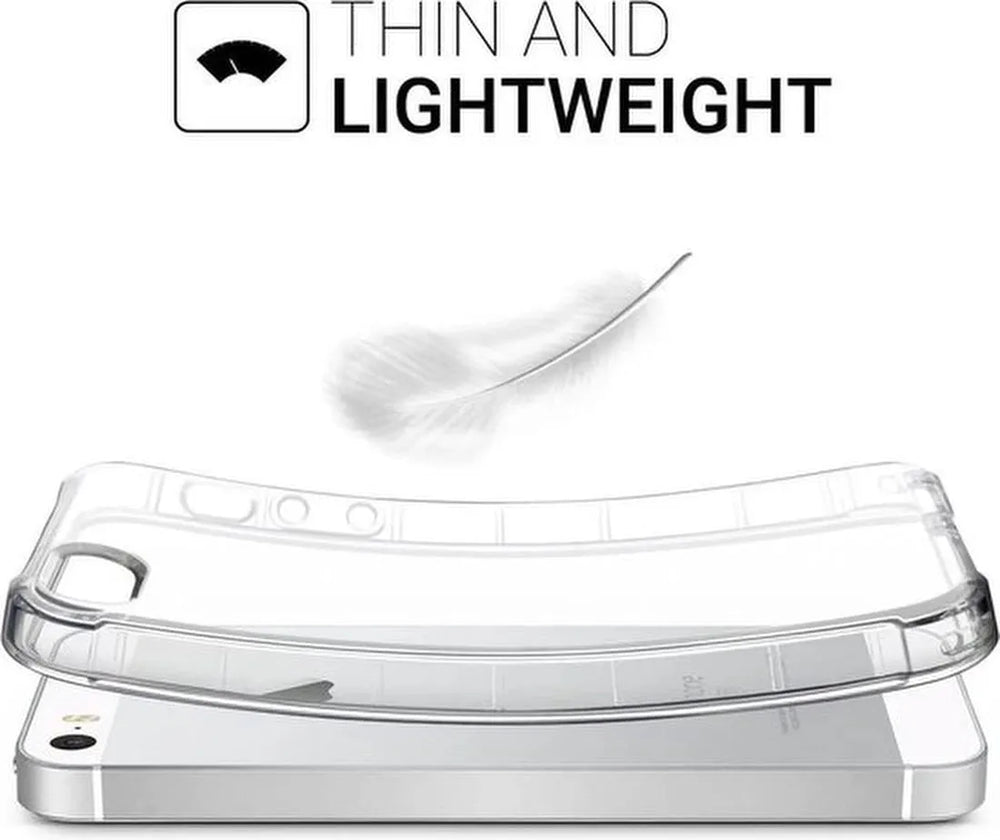 iPhone 5/5s/SE Hoesjes – Soft TPU Siliconen Backcover – Schokbestendig – Transparant-Ilumina Benelux