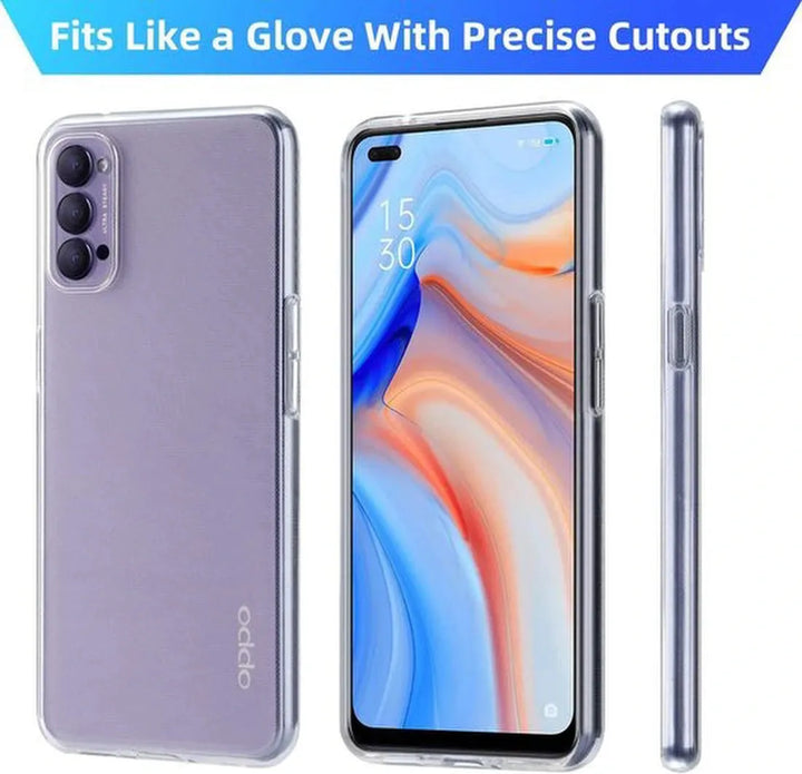 Oppo Reno 4 5G Hoesjes – Siliconen Backcover – Schokbestendig – Transparant-Ilumina Benelux