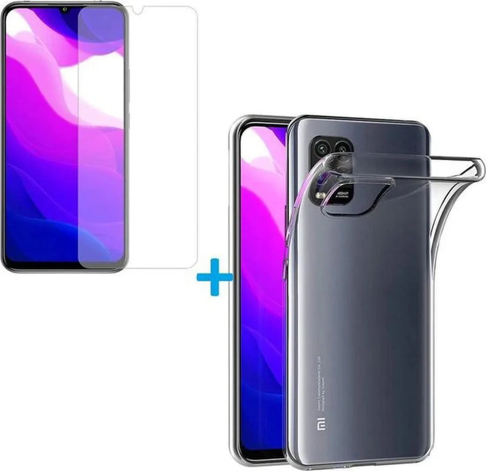 Xiaomi Mi 10 Pro Hoesjes – Transparante Siliconen Backcover – 2 Pack Screenprotector Gehard Glas – Anti Kras-Ilumina Benelux