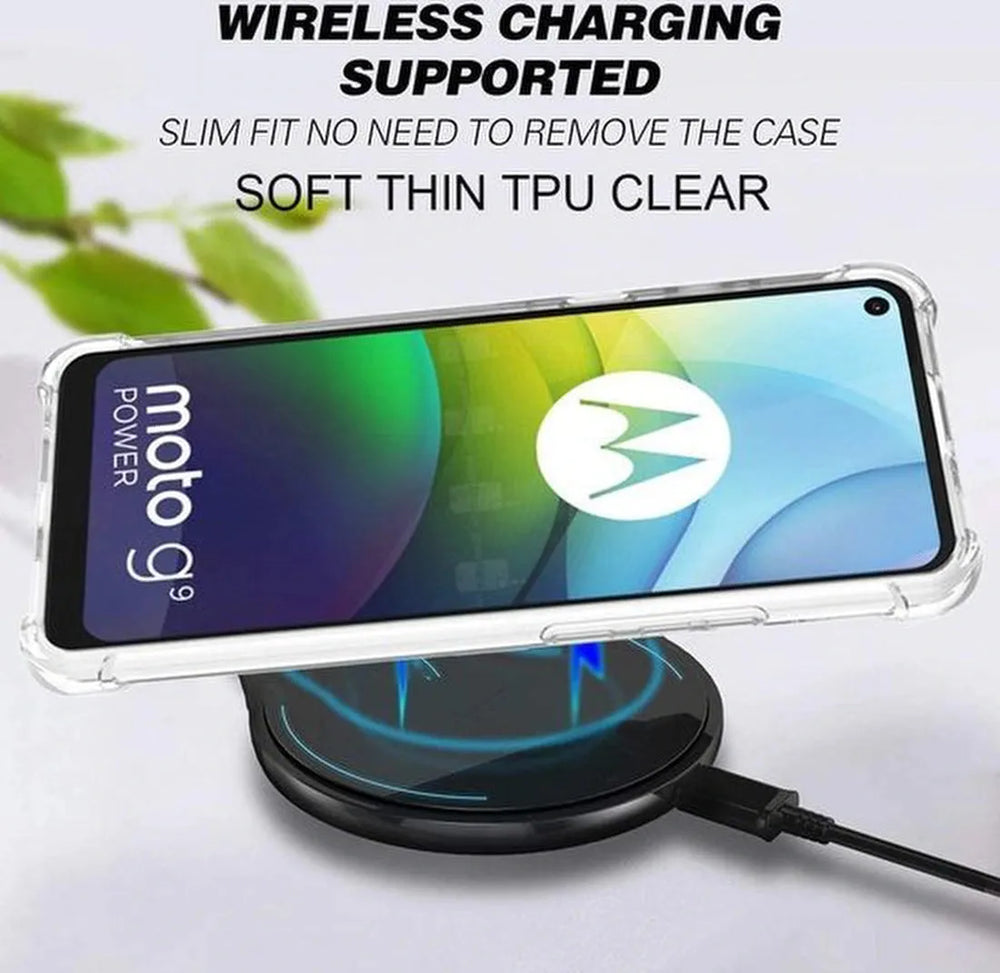 Motorola Moto G9 Power Hoesjes – Siliconen Backcover – Schokbestendig – 2x Screenprotector – Transparant-Ilumina Benelux