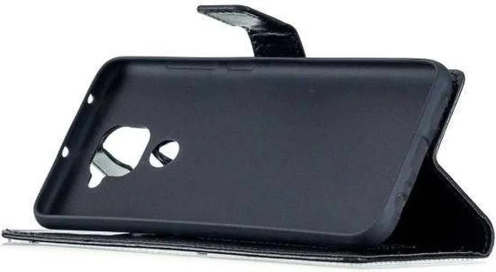 Xiaomi Redmi Note 9 Hoesjes – Portemonnee Book Case – Pasjeshouder – Magneetsluiting – Zwart-Ilumina Benelux