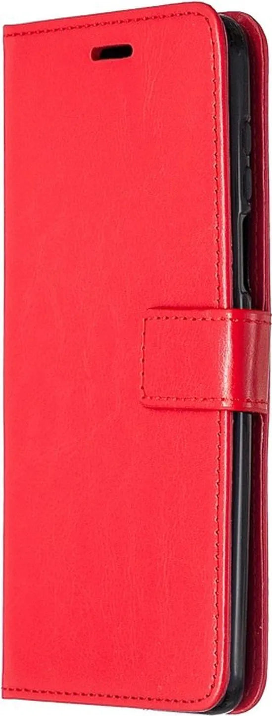 Motorola Moto G 5G Plus Hoesjes – Portemonnee Book Case – Pasjeshouder – Magneetsluiting – Rood-Ilumina Benelux