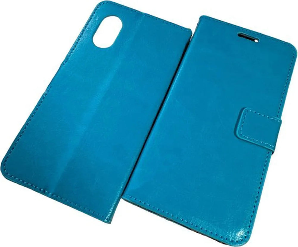 Samsung Galaxy XCover 5 Hoesjes – Portemonnee Hoes – 2 Pack Screenprotector – Pasjeshouder – Turquoise-Ilumina Benelux