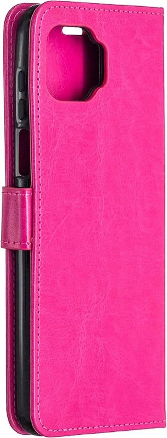 Motorola Moto G 5G Plus Hoesjes – Portemonnee Book Case – Pasjeshouder – 2x Screenprotector – Roze-Ilumina Benelux
