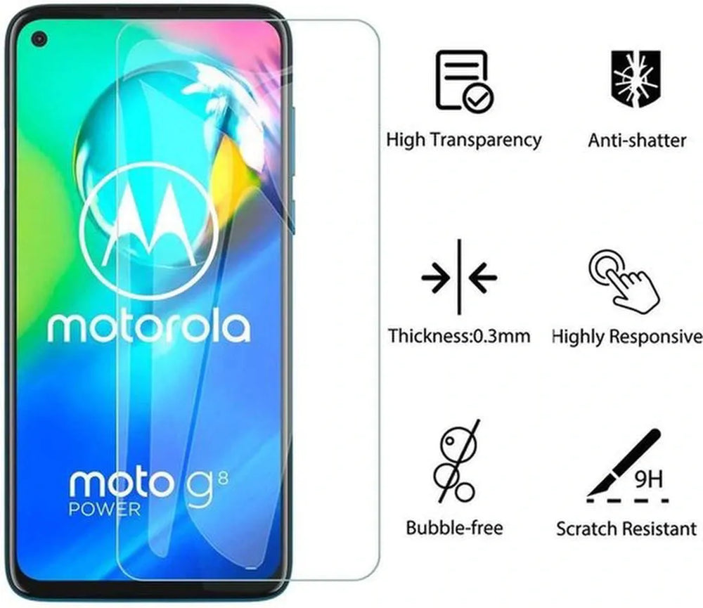 Motorola Moto G8 Power Hoesjes – Siliconen Backcover – Schokbestendig – Incl. 2 Screenprotectors – Transparant-Ilumina Benelux