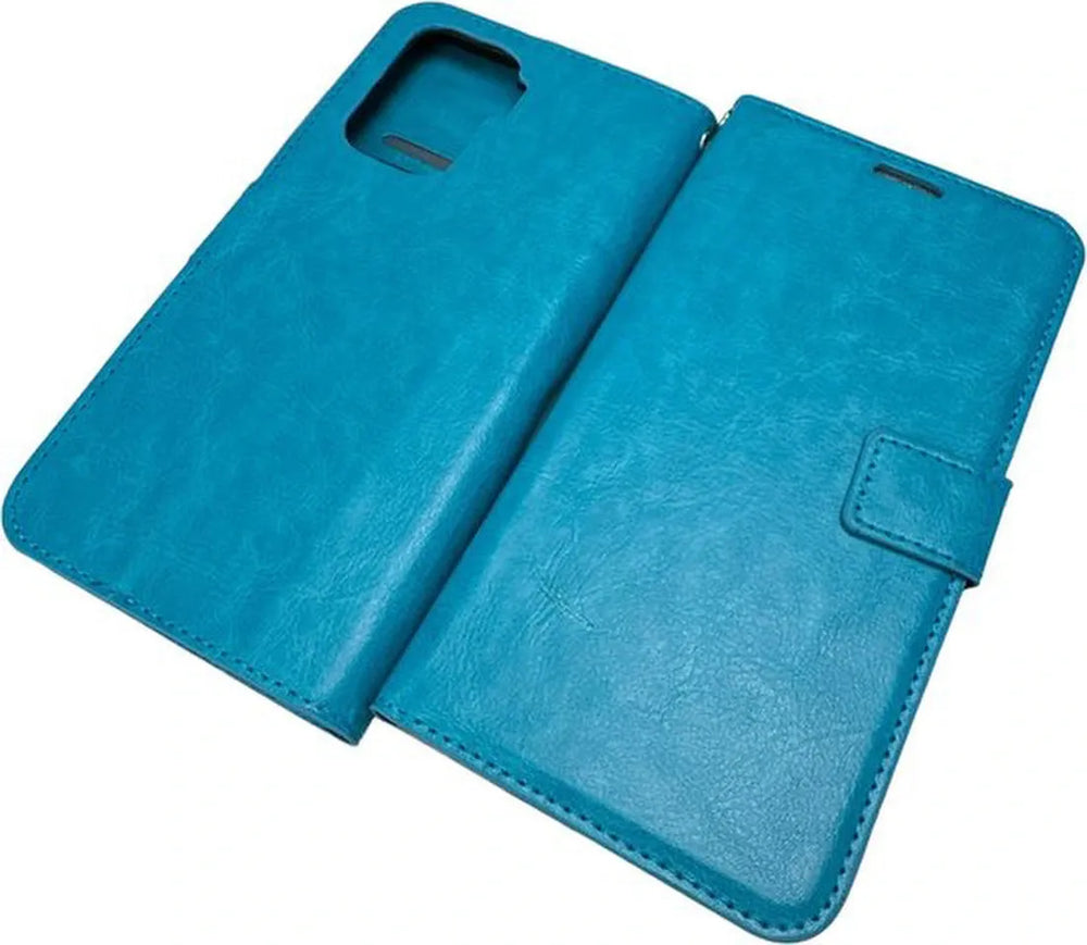 Oppo A94 5G Hoesjes – Portemonnee Book Case – Pasjeshouder – Magneetsluiting – Turquoise-Ilumina Benelux