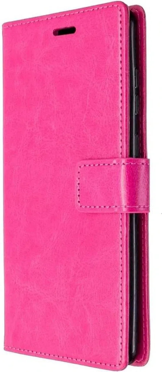 Huawei P Smart 2021 Hoesjes – Portemonnee Book Case – Pasjeshouder – 2x Screenprotector – Roze-Ilumina Benelux