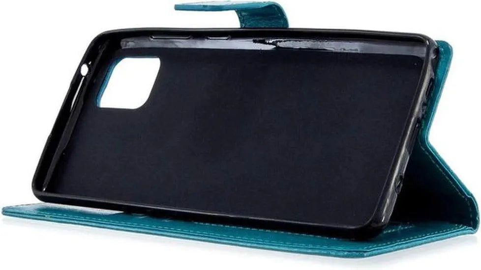 OnePlus 9 Hoesjes – Portemonnee Book Case – Pasjeshouder – 2x Gehard Glas Screenprotector – Turquoise-Ilumina Benelux