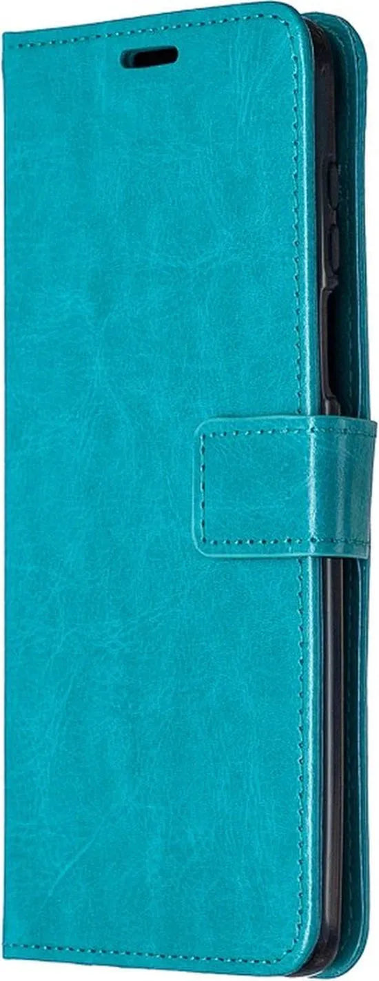 Motorola Moto G 5G Plus Hoesjes – Portemonnee Book Case – Pasjeshouder – Magneetsluiting – Turquoise-Ilumina Benelux