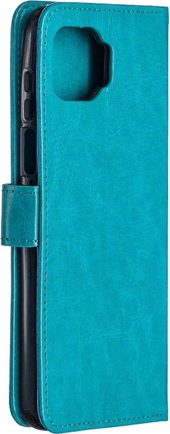 Motorola Moto G 5G Plus Hoesjes – Portemonnee Book Case – Pasjeshouder – Magneetsluiting – Turquoise-Ilumina Benelux