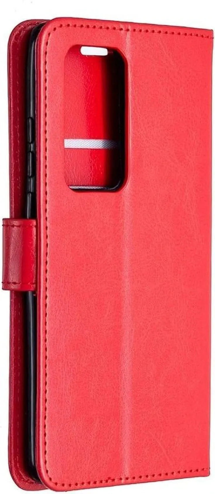 Oppo Find X3 Neo Hoesjes – Portemonnee Book Case – Pasjeshouder – 2x Gehard Glas Screenprotector – Rood-Ilumina Benelux