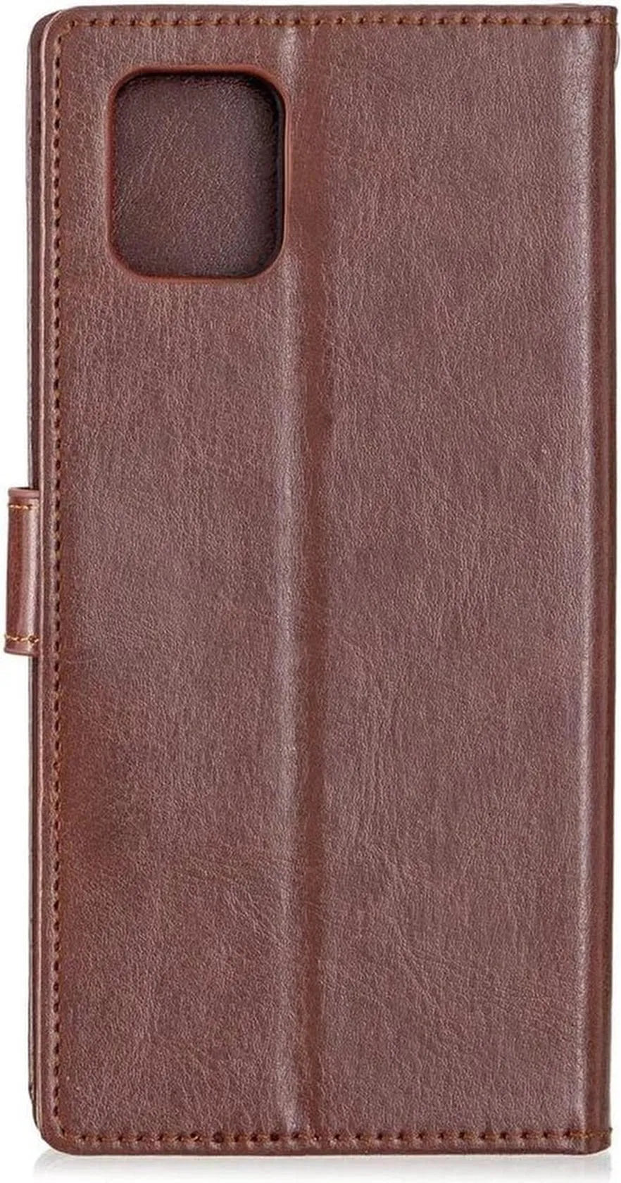 OnePlus 9 Hoesjes – Portemonnee Book Case – Pasjeshouder – 2x Gehard Glas Screenprotector – Bruin-Ilumina Benelux