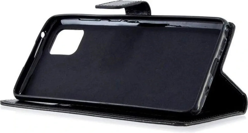 Huawei P Smart 2021 Hoesjes – Portemonnee Book Case – Pasjeshouder – 2x Screenprotector – Zwart-Ilumina Benelux