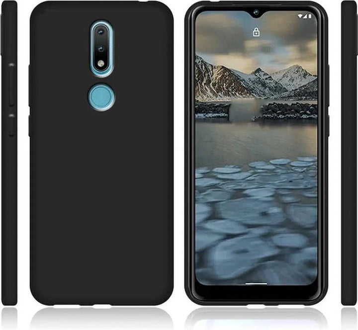 Nokia 2.4 Hoesjes – Siliconen Backcover – Soft Silicone – Zwart-Ilumina Benelux
