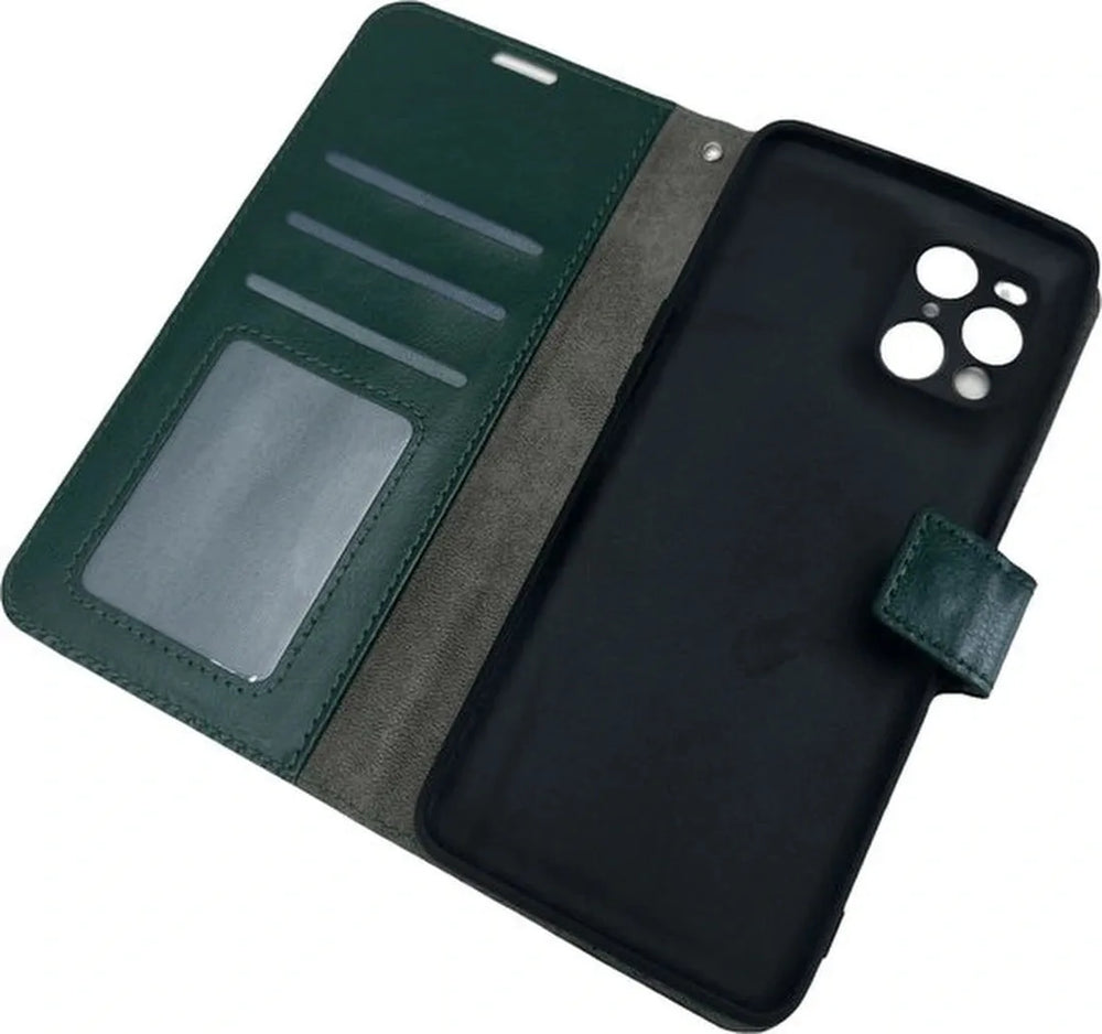 Oppo Find X3 Pro Hoesjes – Portemonnee Book Case – Pasjeshouder – Magneetsluiting – Groen-Ilumina Benelux