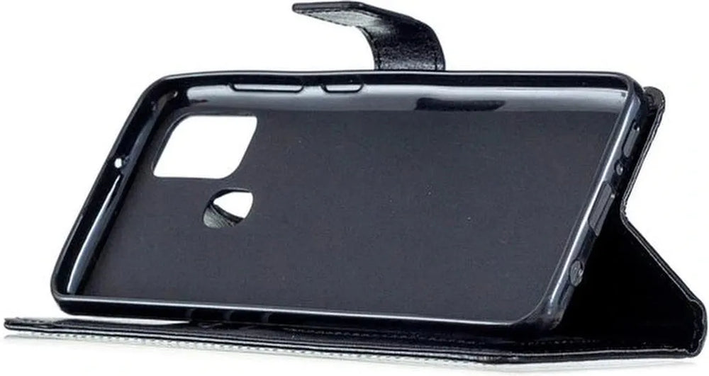 Motorola Moto G 5G Hoesjes – Portemonnee Book Case – Pasjeshouder – 2x Screenprotector – Zwart-Ilumina Benelux