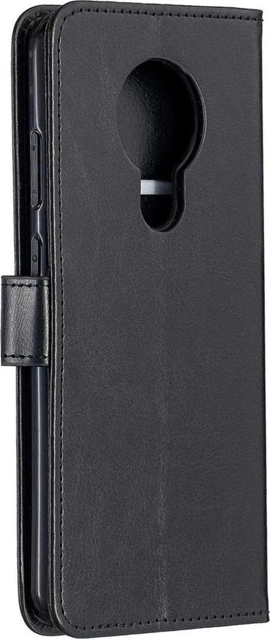 Nokia 1.4 Hoesjes – Portemonnee Book Case – Magneetsluiting – 2x Gehard Glas Screenprotector – Zwart-Ilumina Benelux