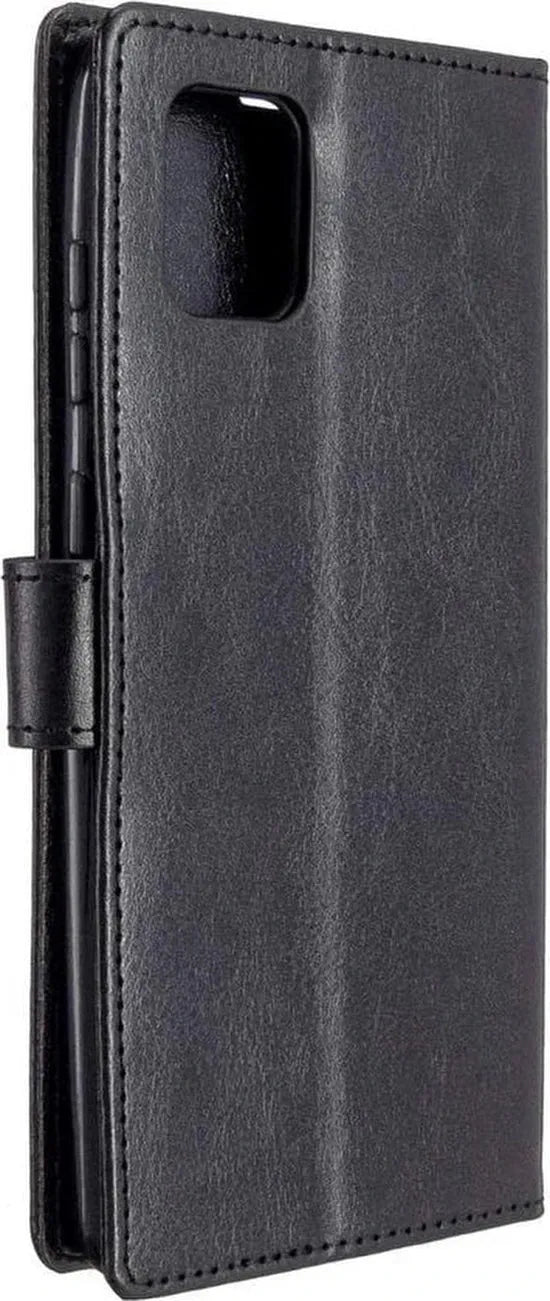 OnePlus 9 Hoesjes – Portemonnee Book Case – Pasjeshouder – 2x Screenprotector Gehard Glas – Zwart-Ilumina Benelux