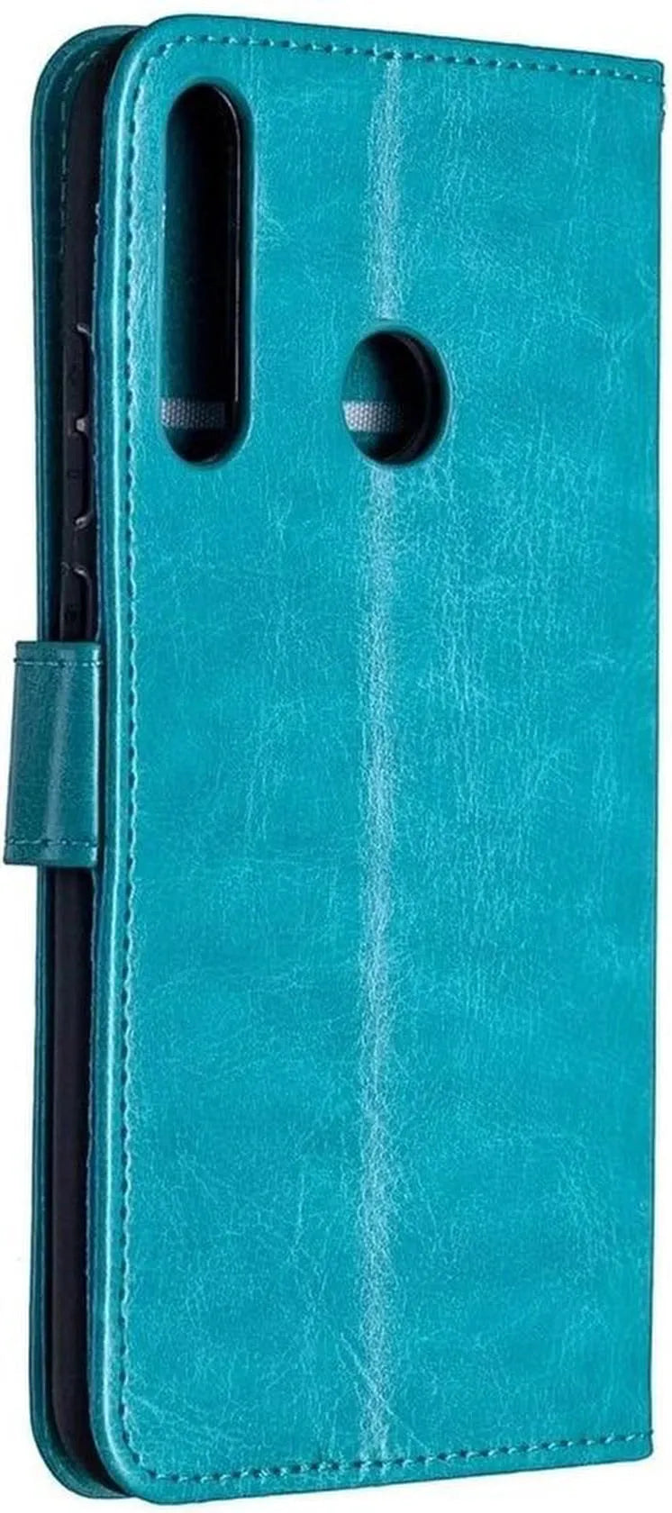 Motorola Moto E6S / E6+ Hoesjes – Portemonnee Book Case – Pasjeshouder – Magneetsluiting – Turquoise-Ilumina Benelux