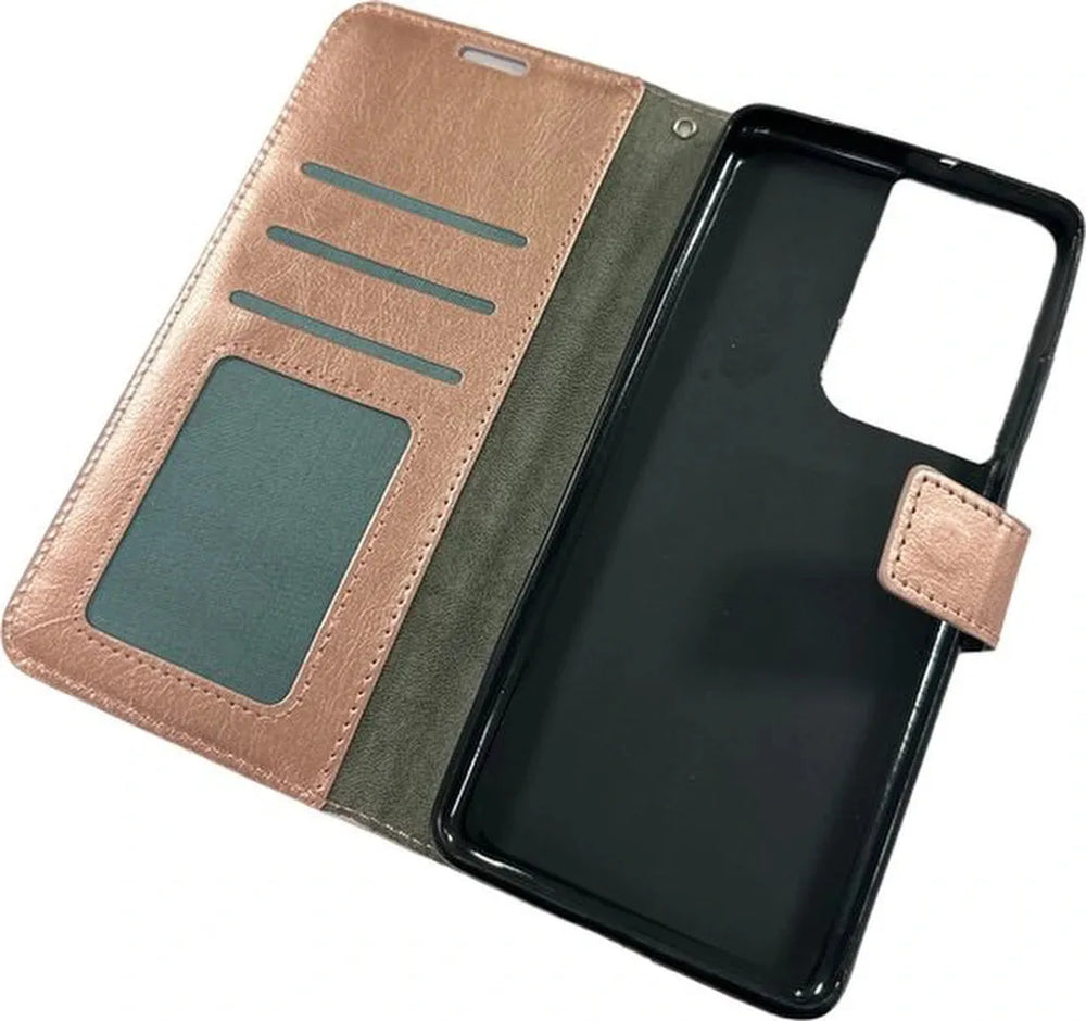 Samsung Galaxy S20 Ultra Hoesjes – Portemonnee Book Case – Pasjeshouder – Magneetsluiting – Roségoud-Ilumina Benelux