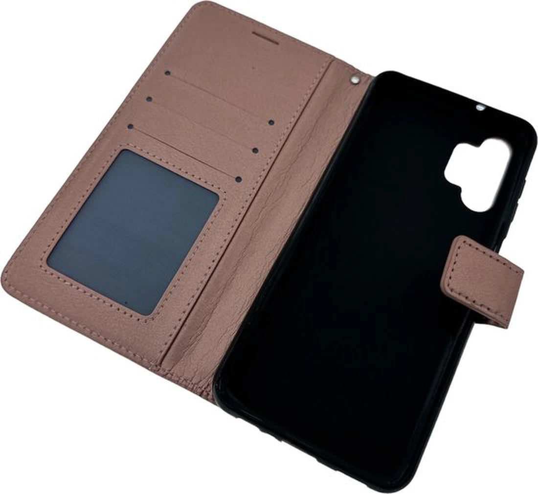 Samsung Galaxy A32 4G Hoesjes – Portemonnee Book Case – Pasjeshouder – Magneetsluiting – Roségoud