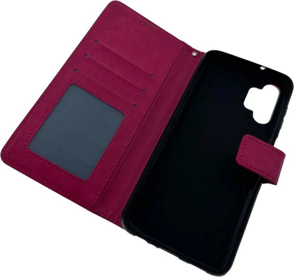 Samsung Galaxy A32 4G Hoesjes – Portemonnee Book Case – Pasjeshouder – Magneetsluiting – Roze-Ilumina Benelux
