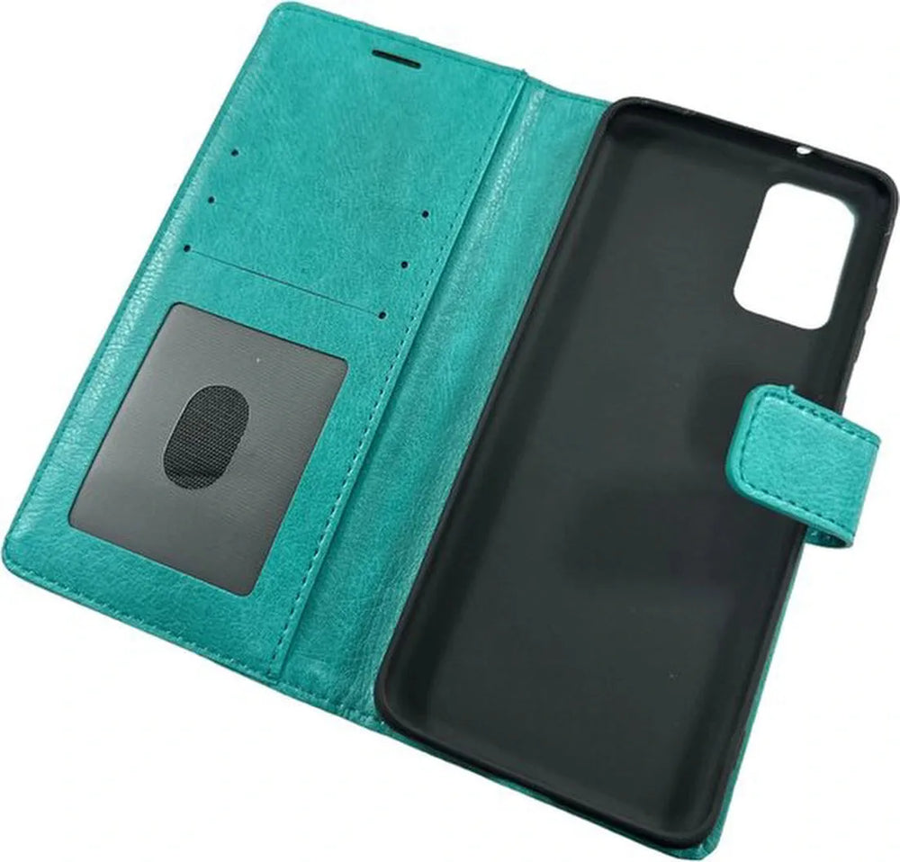 Samsung Galaxy S20 Plus Hoesjes – Portemonnee Book Case – Pasjeshouder – Magneetsluiting – Mint Groen-Ilumina Benelux