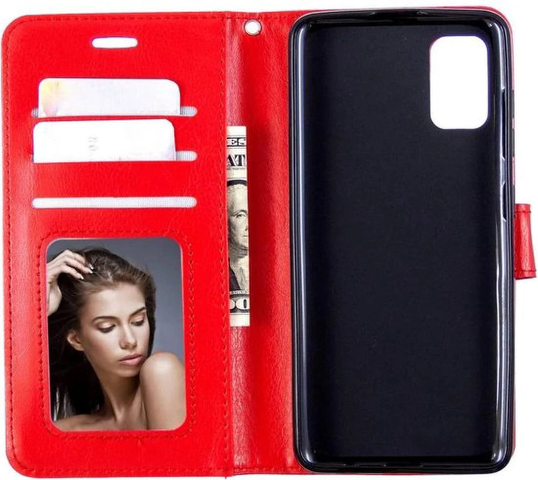 Portemonnee Book Case Hoesje Geschikt voor: Samsung Galaxy S20 rood