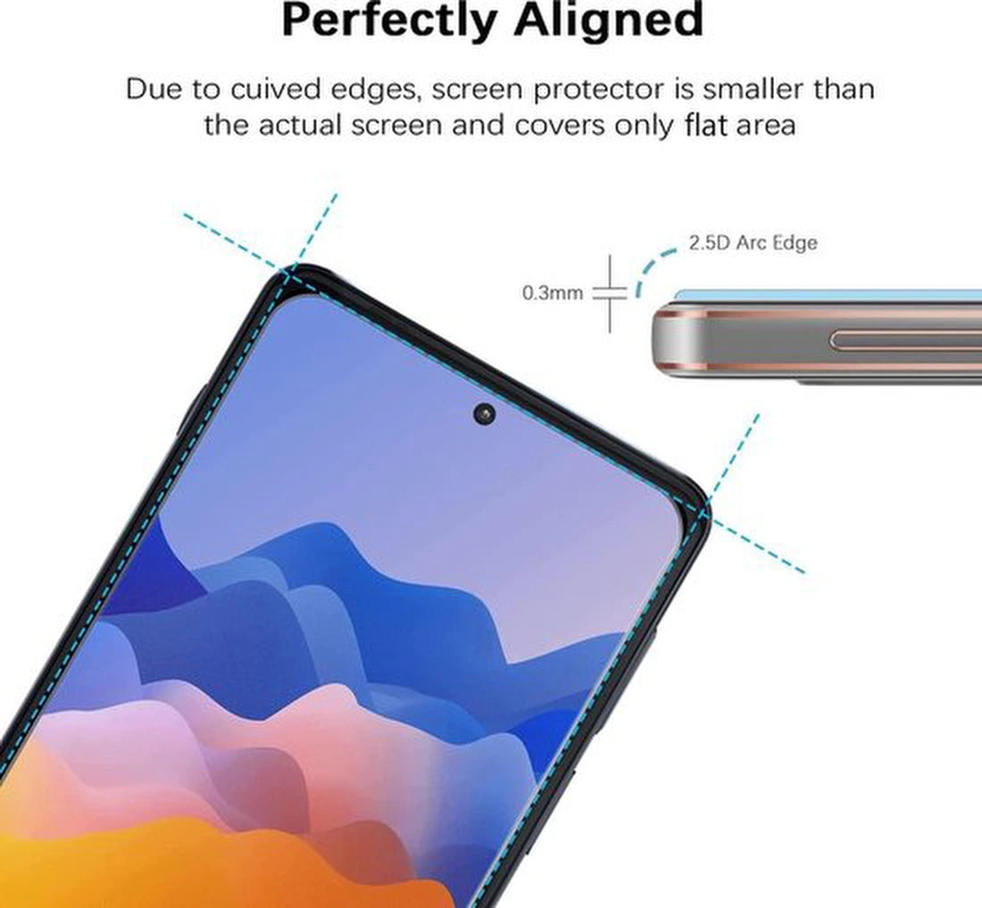 Screenprotector - Geschikt voor Motorola Edge 20 - 9H Glas (2-Pack)