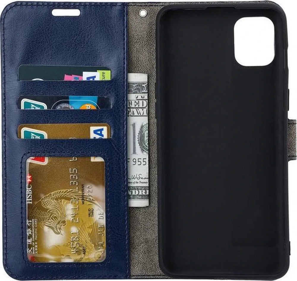 iPhone 13 Pro Max Hoesjes – Portemonnee Book Case – Pasjeshouder – Magneetsluiting – Blauw-Ilumina Benelux