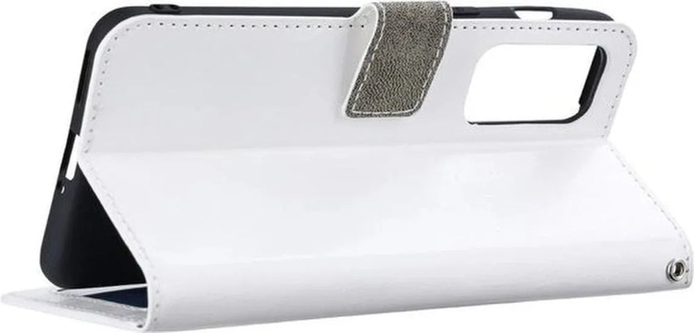 Motorola Edge 20 Hoesjes – Portemonnee Book Case – Pasjeshouder – Magneetsluiting – Wit-Ilumina Benelux