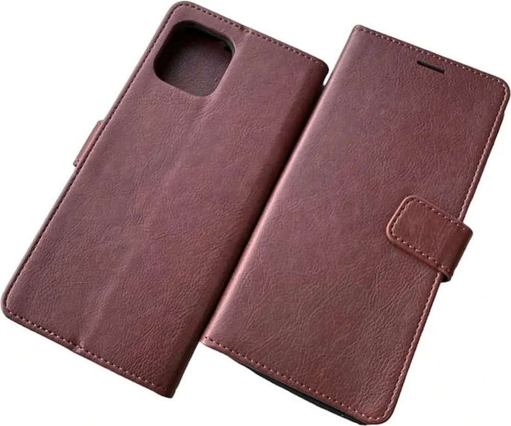 Motorola Edge 20 Lite Hoesjes – Portemonnee Book Case – Pasjeshouder – Magneetsluiting – Bruin-Ilumina Benelux